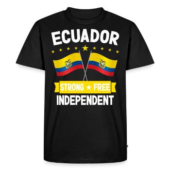 Équateur - T-shirt Premium bio Homme - noir - Devant - Nico (187cm)