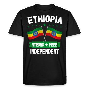 Ethiopia - Men's Premium Organic T-Shirt - black - Front - Nico (187cm)