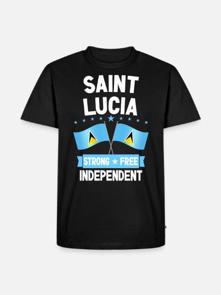 Saint Lucia - Men's Premium Organic T-Shirt - black