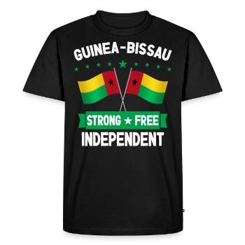 Guinée-Bissau - T-shirt Premium bio Homme - noir - Devant - Nico (187cm)