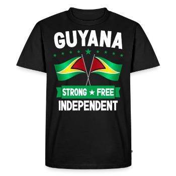Guyana - Men's Premium Organic T-Shirt - black - Front - Nico (187cm)