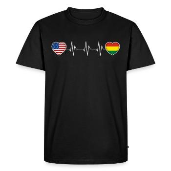 Bolivie - T-shirt Premium bio Homme - noir - Devant - Nico (187cm)