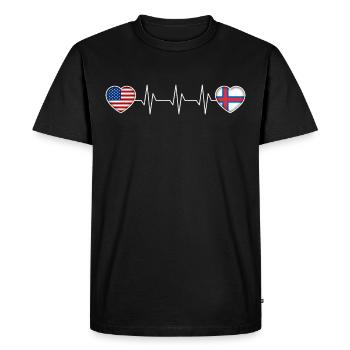 Îles Féroé - T-shirt Premium bio Homme - noir - Devant - Nico (187cm)