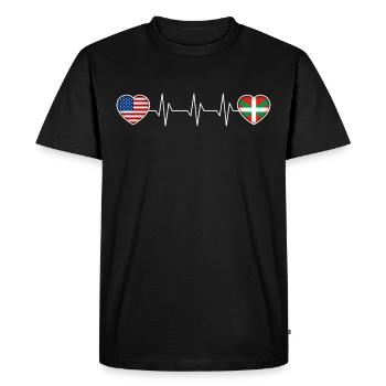 Pays Basque - T-shirt Premium bio Homme - noir - Devant - Nico (187cm)