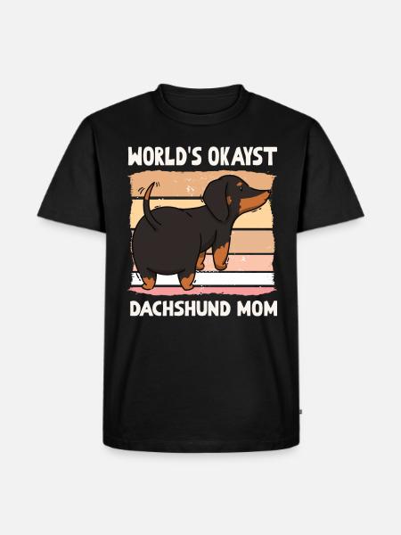 Mondes Okayst teckel Maman - T-shirt Premium bio Homme - noir