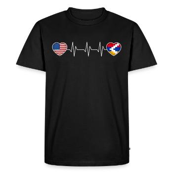 Artsakh - Men's Premium Organic T-Shirt - black - Front - Nico (187cm)