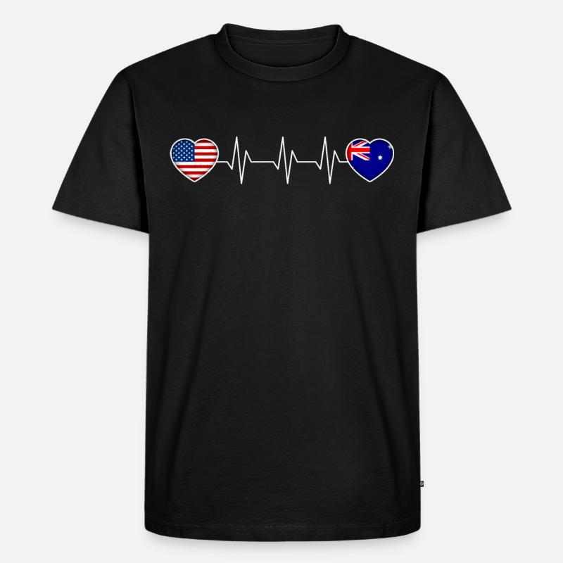 Australien - Männer Premium Bio T-Shirt - Schwarz