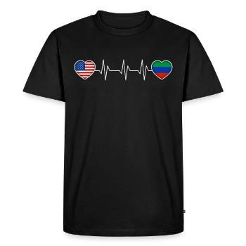 Daghestan - T-shirt Premium bio Homme - noir - Devant - Nico (187cm)