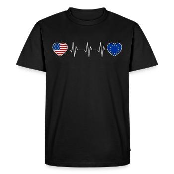 European Union - Men's Premium Organic T-Shirt - black - Front - Nico (187cm)