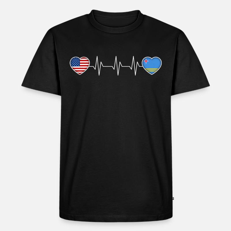 Aruba - Männer Premium Bio T-Shirt - Schwarz