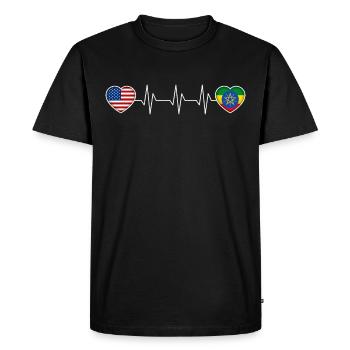 Ethiopia - Men's Premium Organic T-Shirt - black - Front - Nico (187cm)