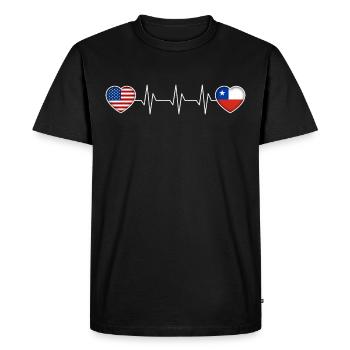 Chile - Men's Premium Organic T-Shirt - black - Front - Nico (187cm)