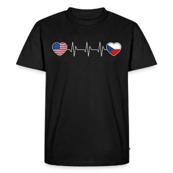 Czech Republic - Men's Premium Organic T-Shirt - black - Front - Nico (187cm)