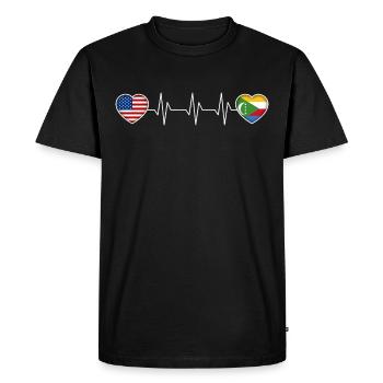 Comores - T-shirt Premium bio Homme - noir - Devant - Nico (187cm)