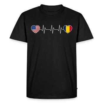 Chad - Men's Premium Organic T-Shirt - black - Front - Nico (187cm)