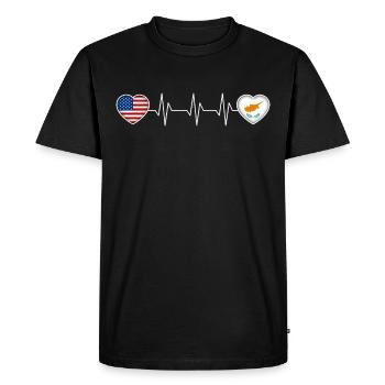Cyprus - Men's Premium Organic T-Shirt - black - Front - Nico (187cm)