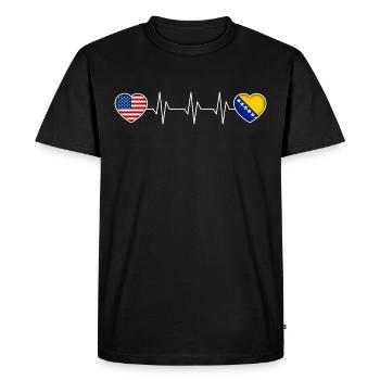 Bosnie et Herzégovine - T-shirt Premium bio Homme - noir - Devant - Nico (187cm)