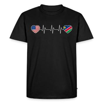 Namibie - T-shirt Premium bio Homme - noir - Devant - Nico (187cm)