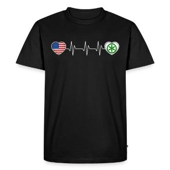 Padanie - T-shirt Premium bio Homme - noir - Devant - Nico (187cm)