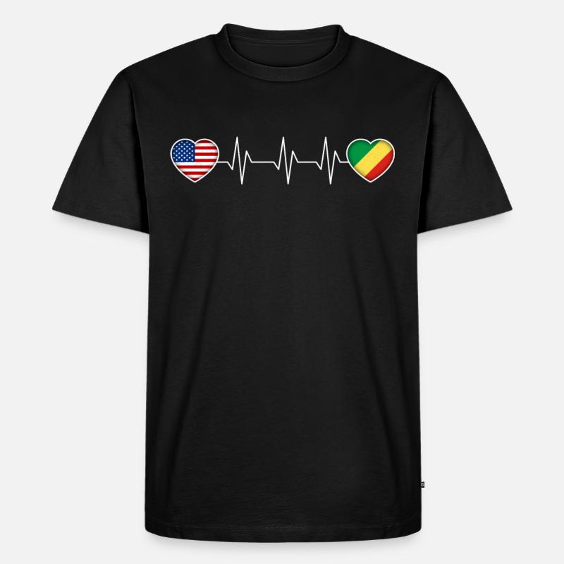 Kongo Republik - Männer Premium Bio T-Shirt - Schwarz