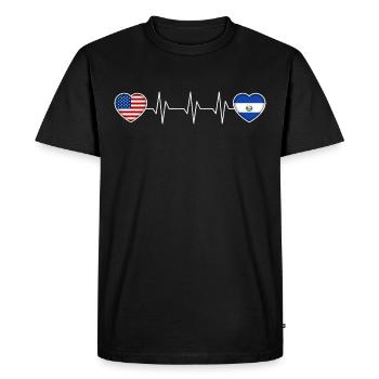 El Salvador - Men's Premium Organic T-Shirt - black - Front - Nico (187cm)