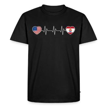 French Polynesia - Men's Premium Organic T-Shirt - black - Front - Nico (187cm)