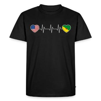 French Guiana - Men's Premium Organic T-Shirt - black - Front - Nico (187cm)