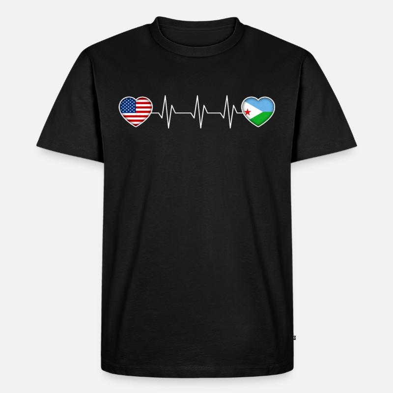 Dschibuti - Männer Premium Bio T-Shirt - Schwarz
