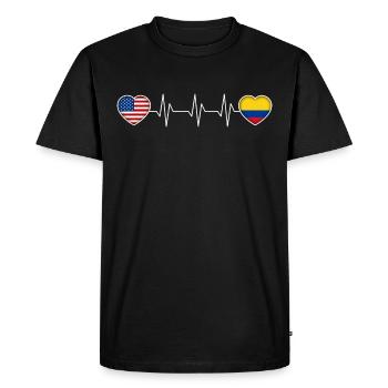 Colombie - T-shirt Premium bio Homme - noir - Devant - Nico (187cm)