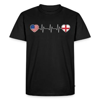 England - Men's Premium Organic T-Shirt - black - Front - Nico (187cm)