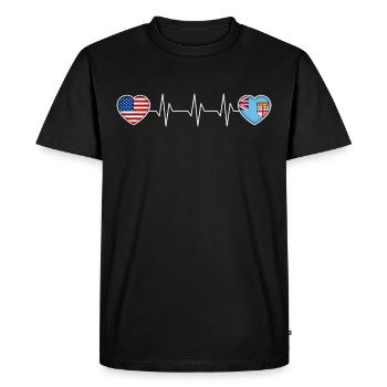Fiji - Men's Premium Organic T-Shirt - black - Front - Nico (187cm)