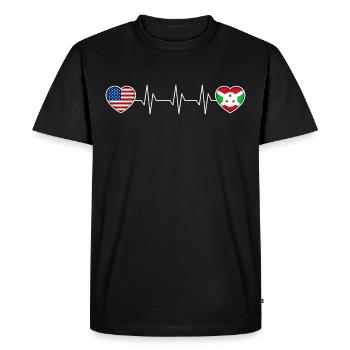 Burundi - T-shirt Premium bio Homme - noir - Devant - Nico (187cm)