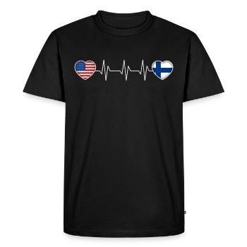 Finlande - T-shirt Premium bio Homme - noir - Devant - Nico (187cm)