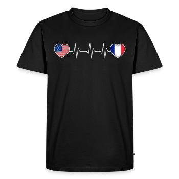 France - T-shirt Premium bio Homme - noir - Devant - Nico (187cm)