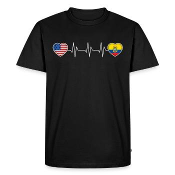 Équateur - T-shirt Premium bio Homme - noir - Devant - Nico (187cm)