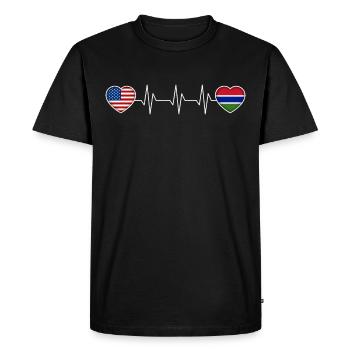 Gambie - T-shirt Premium bio Homme - noir - Devant - Nico (187cm)