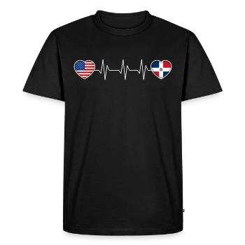 République dominicaine - T-shirt Premium bio Homme - noir - Devant - Nico (187cm)