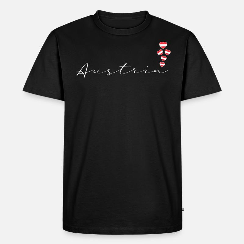 Österreich - Männer Premium Bio T-Shirt - Schwarz