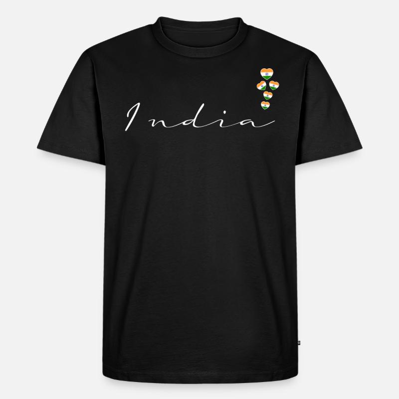 Indien - Männer Premium Bio T-Shirt - Schwarz