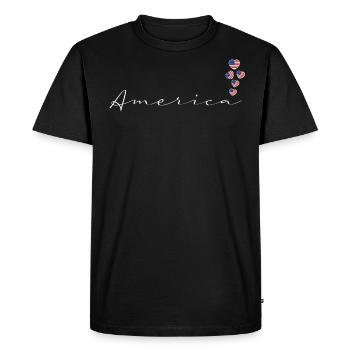 Amérique du Nord - T-shirt Premium bio Homme - noir - Devant - Nico (187cm)