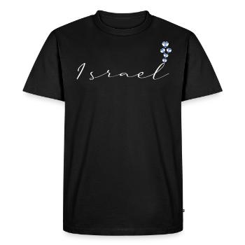 Israel - Men's Premium Organic T-Shirt - black - Front - Nico (187cm)