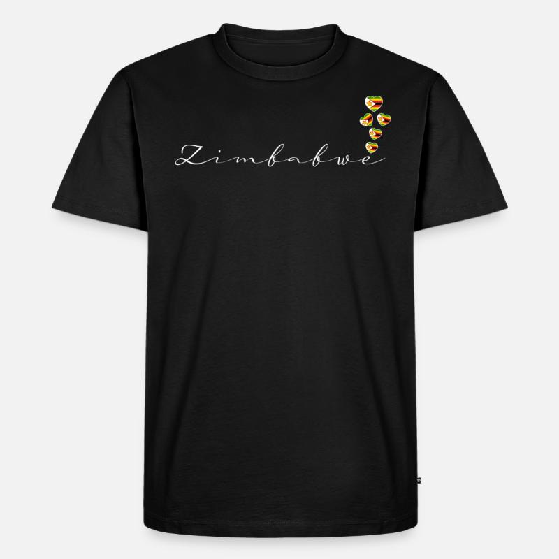 Simbabwe - Männer Premium Bio T-Shirt - Schwarz