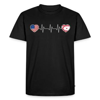 Northern Cyprus - Men's Premium Organic T-Shirt - black - Front - Nico (187cm)