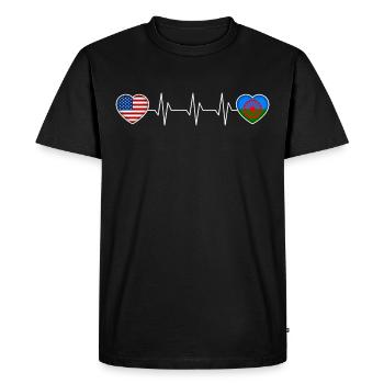 Roma - Men's Premium Organic T-Shirt - black - Front - Nico (187cm)