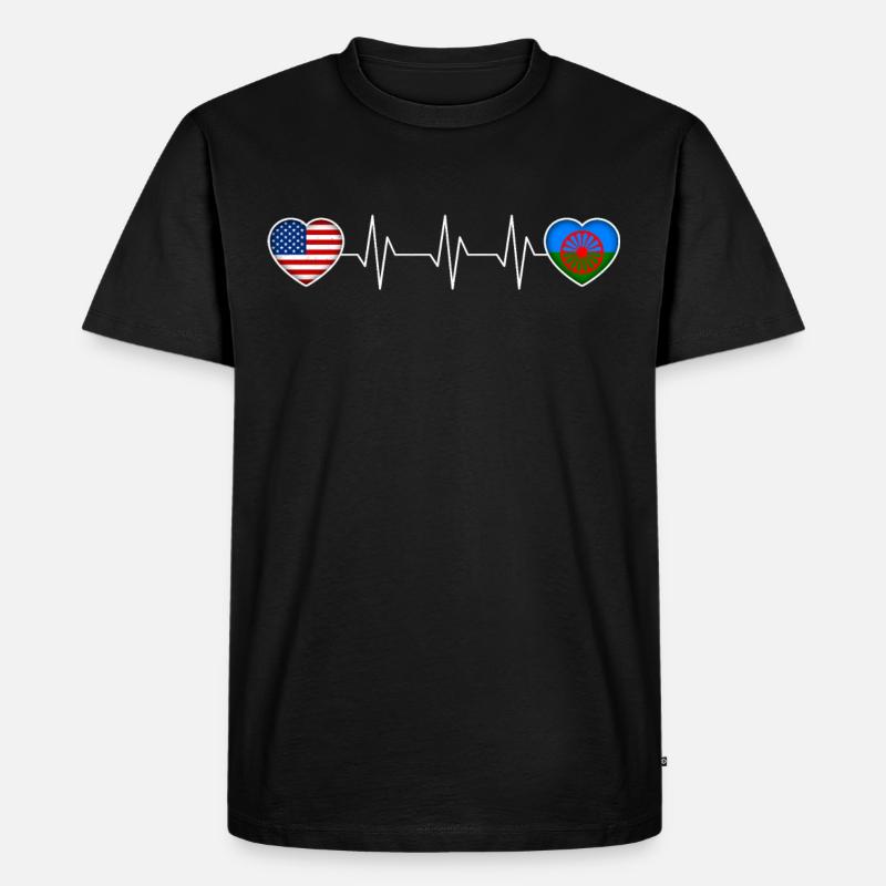 Roma - Männer Premium Bio T-Shirt - Schwarz