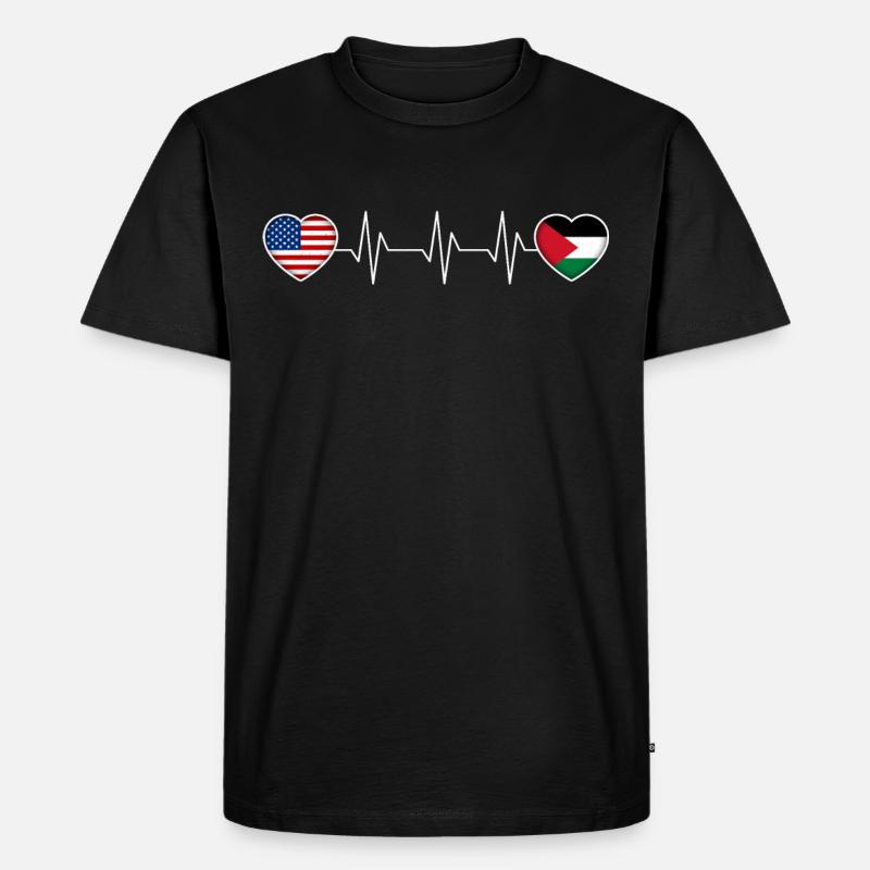 Palästina - Männer Premium Bio T-Shirt - Schwarz