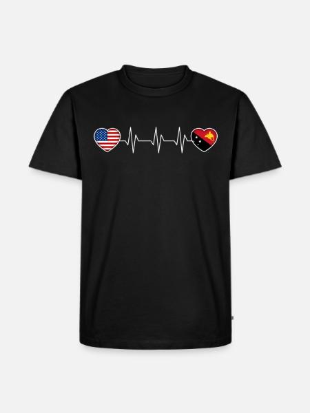 Papua-Neuguinea - Männer Premium Bio T-Shirt - Schwarz