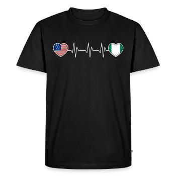 Nigéria - T-shirt Premium bio Homme - noir - Devant - Nico (187cm)