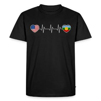 Mapuche - Men's Premium Organic T-Shirt - black - Front - Nico (187cm)