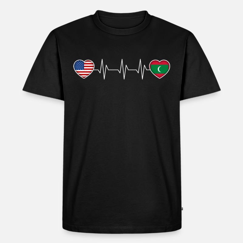 Malediven - Männer Premium Bio T-Shirt - Schwarz